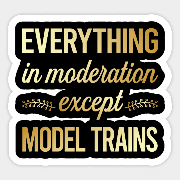 Funny Moderation Model Train Trains Railroad Railway Sticker by lainetexterbxe49